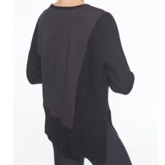 Athleta Black Sweater Baybridge Asymmetrical - Picture 1 of 13